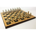 thumbnail image 2 of METAL Medieval Times Crusades Gold  Silver Busts Chess Set 18" Walnut Color Bd, 2 of 8