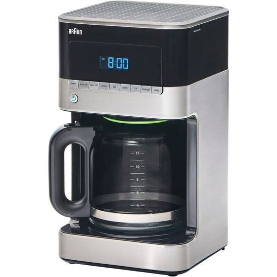 Braun BrewSense 12 Cup Drip Coffee Maker With Brew Strength Selector And Glass FlavorCarafe In Stainless Steel Black Braun BrewSense 12 Cup Drip Coffee Maker With Brew Strength Selector And Glass FlavorCarafe In Stainless Steel Black