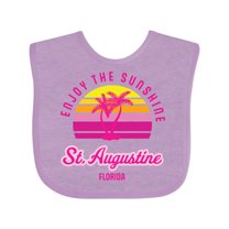 Inktastic Summer Enjoy the Sunshine St. Augustine Florida in Pink Boys or Girls Baby Bib
