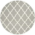 thumbnail image 4 of SAFAVIEH Dhurries Tabitha Geometric Area Rug, Grey/Ivory, 3' x 5', 4 of 9