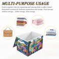 thumbnail image 6 of Yayeee Collapsible Cube Storage Bin with Lid Fabric Closet Decorative Basket with Handles, Art Plants, 6 of 7