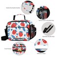thumbnail image 3 of FORMRS Student Lunch Bag Insulated Reusable Cooler Box with Zipper Pockets, Playful Strawberries, 3 of 9