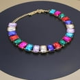 thumbnail image 4 of Rhinestone Gemstone Choker Collar Necklace for Women Sparkly Colorful Emerald Neck Chain Statement Necklace, 4 of 6