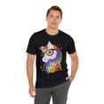 thumbnail image 4 of Monster Unicorn Be Yourself Rainbow Mane Shirt bella canvas 3001, 4 of 7