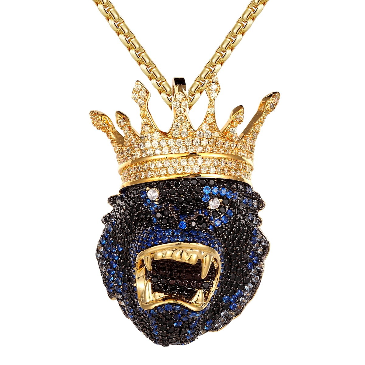 gorilla pendant gold