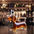 thumbnail image 2 of Dachshund Dog Bottle, 3D Engraved Dog Shaped Glasses, Animal Glass Decanter 10.14 OZ, 2 of 6