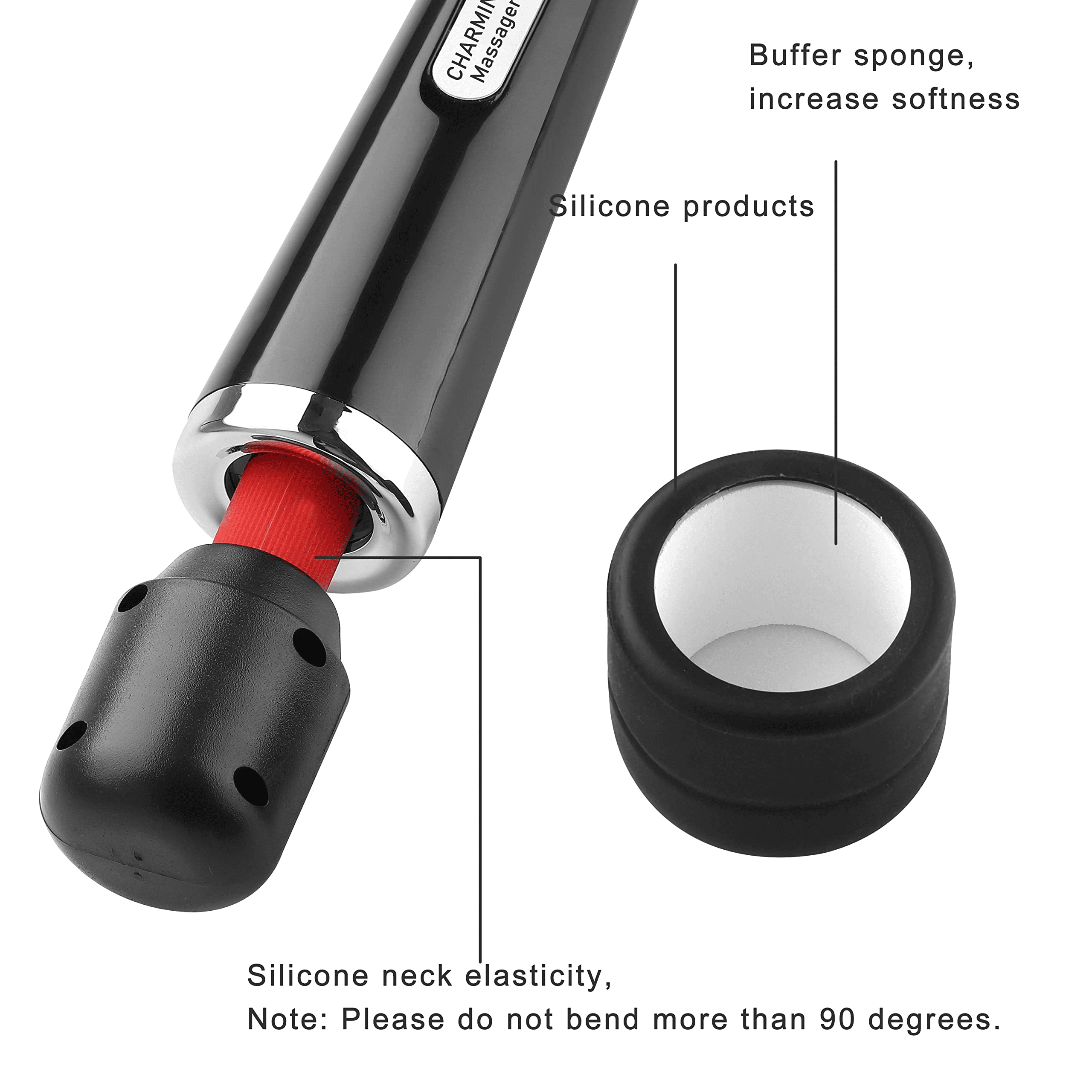 Rulwuck 10 speed handheld back personal massager, powerful rechargeable plug-in firing massage gun, used for neck, shoulder, back pain relief, deep tissue muscle relaxation, black,Black,10 Speeds