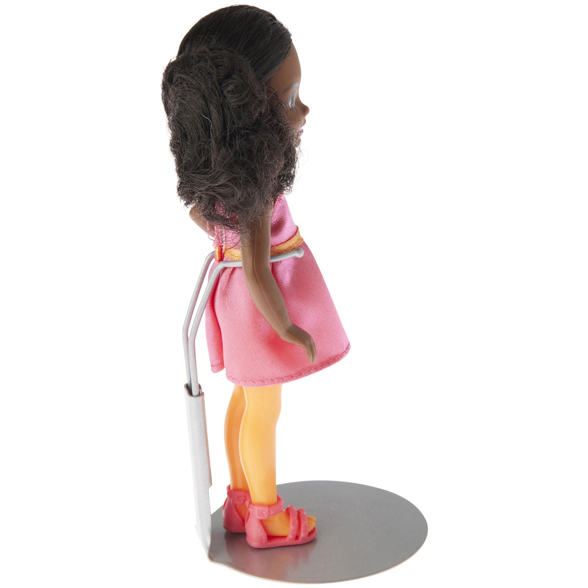 Plymor DSP-25S Silver Adjustable Action Figure Stand, fits 4.5, 5, and 5.5 inch Action Figures, Waist is 1" - 1.5" wide, 3" - 3.5" around, Pack of 6