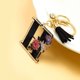 thumbnail image 1 of LLavero de acrílico del alfabeto para hombre y mujer, llaveros de borla con patrón de pétalos de arte, soporte para bolso, 26 letras iniciales, regalos Unisex, 1 of 4