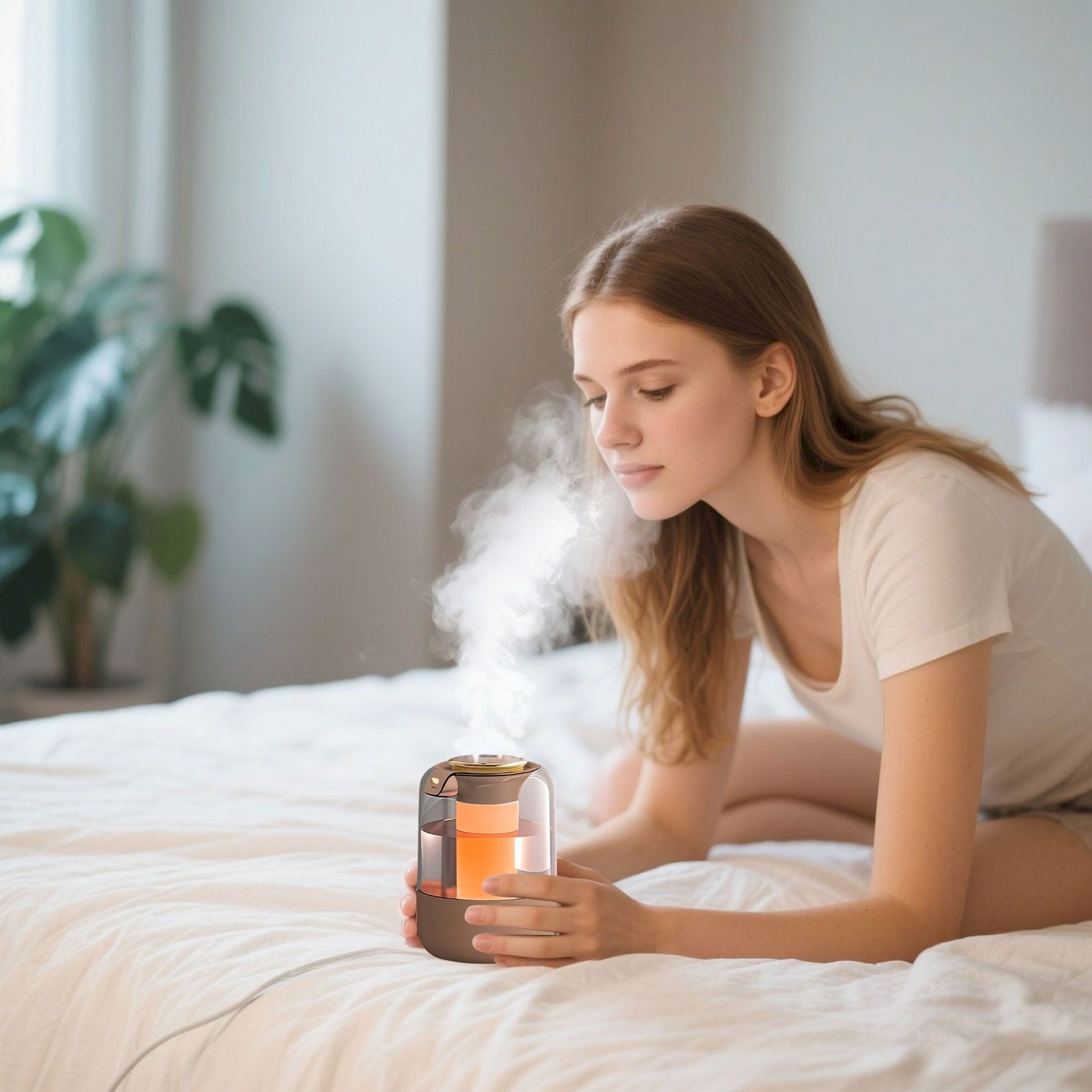 Gnwei Cool Mist Humidifier Quiet Ultrasonic Humidifiers for Bedroom & Large room - Adjustable -360 Rotation Nozzle, Auto-Shut Off, Humidifiers for Babies Nursery & Whole House