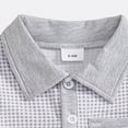 thumbnail image 3 of Baby Boy Summer Clothes Short Sleeve Polo Shirts Shorts Set Pique Beach Outfits,Grey, 3 of 7