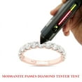 thumbnail image 2 of AFFY Half Eternity Ring for Women,1.20CT Round Lab Created Moissanite Wedding Band in 14K Rose Gold over Sterling Silver Size-6, 2 of 8