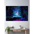 thumbnail image 2 of Blacklight Night On Aurora Road Poster Wall Art, Modern Wall Decor For Living Room Bedroom, 12x18 UNFRAMED, 2 of 3