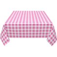 thumbnail image 4 of Square Tablecloth 52 x 52 Inch, Pink Buffalo Plaid Square Tablecloths Waterproof Stain Resistant Tabletop Cover Fabric Table Cloth for Restaurant, Picnic, Indoor and Outdoor Dining, 4 of 8