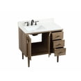 thumbnail image 5 of Elegant Decor Cyrus 36" MDF Single Bathroom Vanity with Backsplash - Natural Oak, 5 of 15