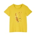 thumbnail image 1 of Yanlir Blouses Décontractées pour Enfants T-shirt Imprimé Mignon Été Garçons Filles T-shirt Mode Col Rond Imprimé Manches Courtes Hauts 3-10 Ans (Jaune, 3 Ans), 1 of 6