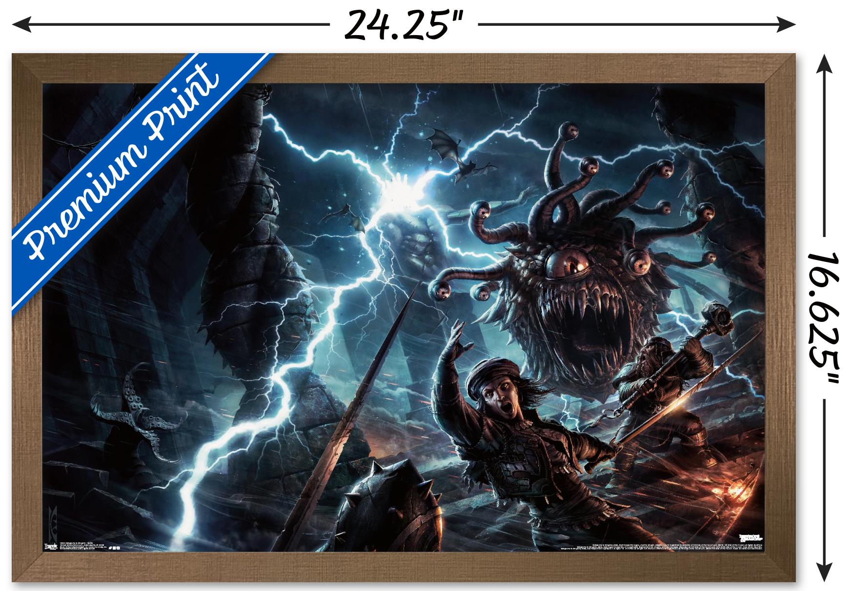 Dungeons and Dragons - Battle Wall Poster, 14.725" x 22.375", Framed