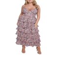 thumbnail image 1 of Femmes Bodycon Robe Volants Sans Manches Cami Split Robes Été Casual Beach Party, 1 of 8