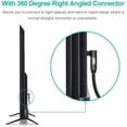 thumbnail image 4 of EMK 90 Degree Toslink Optical Cable 360 Degree Free-Rotating Plug Fiber Optic Cable S/PDIF Toslink Male to Male for Home Theater, Sound Bar, TV, PS4, Xbox,Grey (3.3ft/1m), 4 of 7