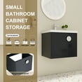 thumbnail image 3 of 24 Inch Bathroom Vanity With Ceramic Basin, Wall Mounted For Small Baths, Fashionable Design Soft-close Doors & Metal Handles Tiny Bathroom, Soft Close, 3 of 7