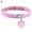 Pink, variant on Punk Gothic Women Heart Pendant Faux Leather Choker Collar Necklace Bracelet-Purple