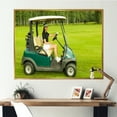 thumbnail image 1 of Designart Large Golf framed wall Art, Solitude with Golf Cart I , Golf framed wall art decor, Green Modern Gold framed wall art, 32x24 inches Gold Frame, 1 of 5