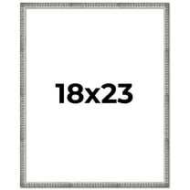 18x23 Frame Silver Grey Distressed Solid Wood Picture Frame | 0.75 Inch Moulding Width | Interior
