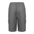 thumbnail image 6 of Zanvin Mens Flat Front Athletic Cargo Shorts Clearance, Men Casual Solid Lace Up And Elastic Waist Closure Pocket Cargo Casual Shorts, Soft and Breathable, Gray, S, 6 of 6