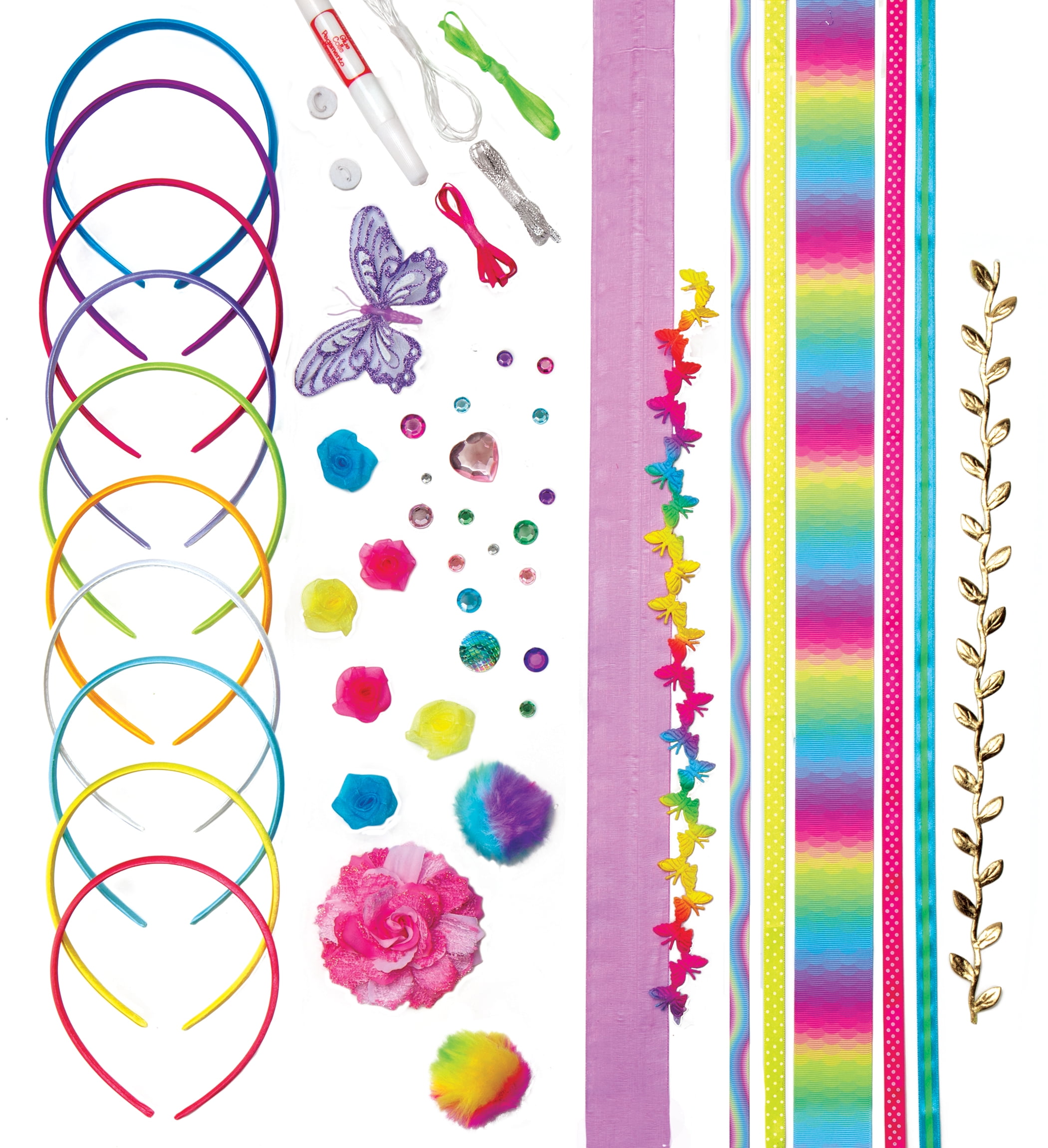  MDCGFOD Arts and Crafts for Girls, DIY Headband Making Kit-  Make Your Own Fashion Hair Accessories, Arts & Crafts Kit for Ages 5 6 7 8  9 10 11 12 Year