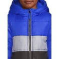 thumbnail image 3 of Weather Tamer Boys Hooded Long Sleeve Colorblock Winter Puffer Coat, Sizes 4-16, 3 of 5