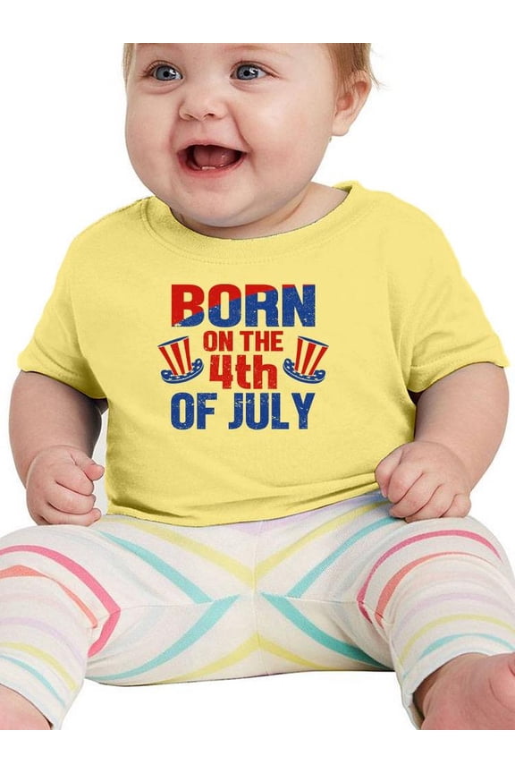 Born On 4Th Of July T-Shirt Infant -Image by Shutterstock, 18 Months