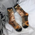 thumbnail image 5 of Cauagu Whimsical Flower Crown Maiden Print Crew Socks for Women and Men,Adult Athletic Running Socks 1-Pair Sports Socks Work Gear Socks with Moisture Wicking, 5 of 6