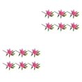 thumbnail image 4 of Bearachild 6 uds Lilys artificiales simulación de flores reutilizable lavable decorativo hogar sala de estar adorno de planta falsa Rosa oscuro 2piezas, 4 of 6