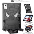 thumbnail image 3 of Allytechgroup Case for Lenovo Tab M11 11" 2024 TB330FU, Rugged Case with Hidden Kickstand & Adjustable Shoulder Strap, Thickned Silicon Edges Shockproof Case, Black, 3 of 6