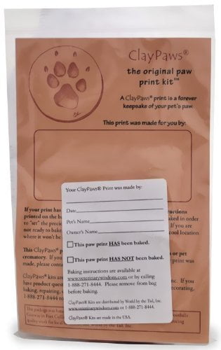 paw print clay kit