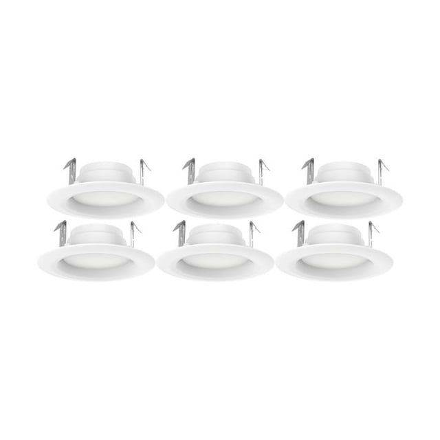 Satco 3006743 4 Po. Nuvo 8.7 Watts LED Downlight, Blanc - Lot de 6