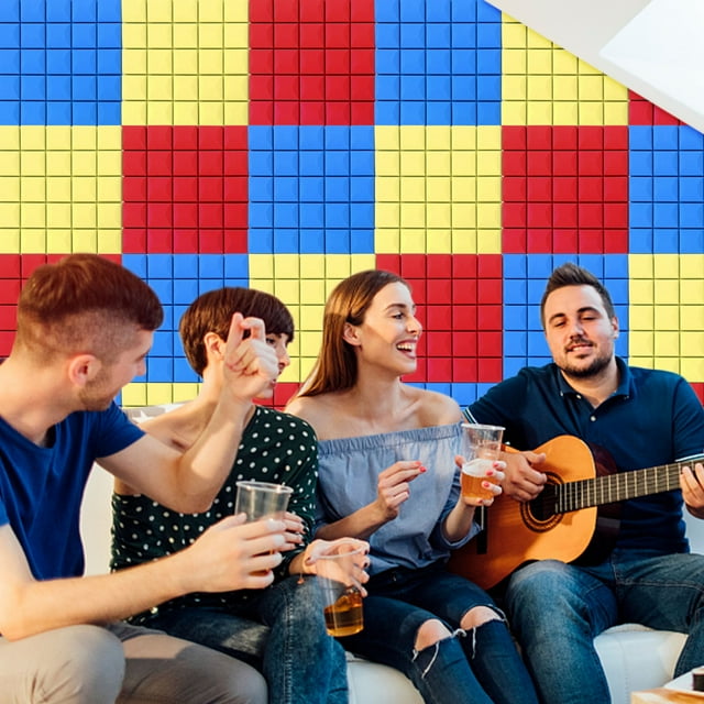 Vaidha 4 Pcs Mousse Acoustique Absorption du Son Arrêt Éponge KTV Insonorisée