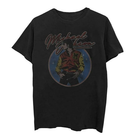 Michael Jackson Men's Varsity Jacket Slim-Fit T-Shirt L
