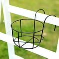 thumbnail image 2 of EASTIN Over The Rail Flower Pot Stand Balcony Railing Hanging Basket Holder  Planter Pot Rackfor Home Garden Decor, 2 of 9