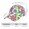 thumbnail image 2 of Pofeuu Vector Mexican Otomi Style Bright Print Adult Adjustable Embroidered Graphic Baseball Hat for Men and Women, 2 of 6