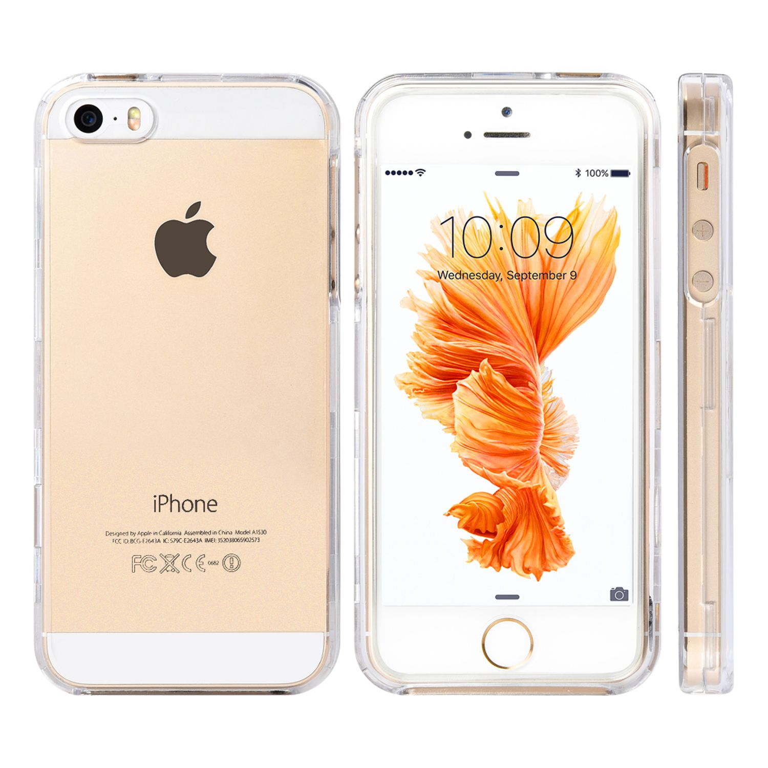 Insten Crystal Hard Clip On Case Clear For Apple iPhone SE / 5 / 5S