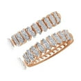 thumbnail image 3 of Elegant 0.02 Carat Natural Diamond Accent Hoop Earrings In 14K Rose Gold Plated, 3 of 6