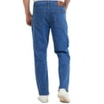thumbnail image 2 of Coevals Club Men's classical jeans blue regular high quality five-pocket pants for men casual pants 30L 2# Blue 34, 2 of 7