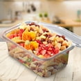thumbnail image 7 of Clear Plastic Hinged Take-Out Containers  Clamshell Food Containers for Dessert, Cake, Snacks, Salads  Disposable, Leak-Resistant, Stackable  Takeout Tray with Secure Lid Closure 100 Pack, 48 oz, 7 of 7