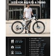 thumbnail image 4 of Actbest 27.5" Electric Bike for Adults, 21-Speed, 500W Motor, 48V 10.4Ah, Full Suspension, Long Range, Mountain Ebike for Man Teens, 4 of 8