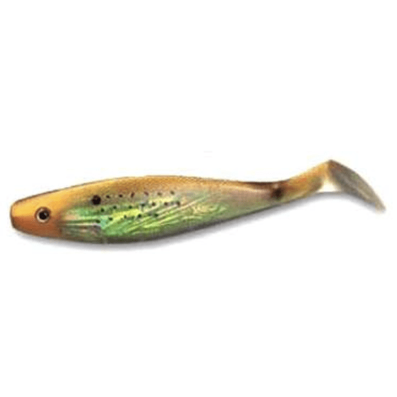 Tsunami Shad Bodies 8" Soft Plastic Bulk Pack, Golden Bunker W/Spots (SB8-25-4)