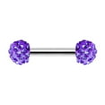 thumbnail image 3 of Pair of Nipple Ring Body Jewelry Barbells Round Ferido Ball 16G Barbell, 3 of 4