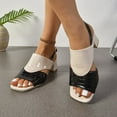 thumbnail image 6 of Black Sandals Women Oofos Ooahh Slide Women's Fashion Casual Spring And Summer Comfortable Color Matching Square Toe Open Toe One-Line Buckle Thick Heel High Heel Sandals Black, 6 of 9