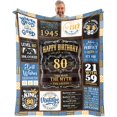 thumbnail image 1 of Blanket VXDRZGT, regalo de 80 cumpleaños para hombre, 60 x 50 pulgadas, 1 of 7