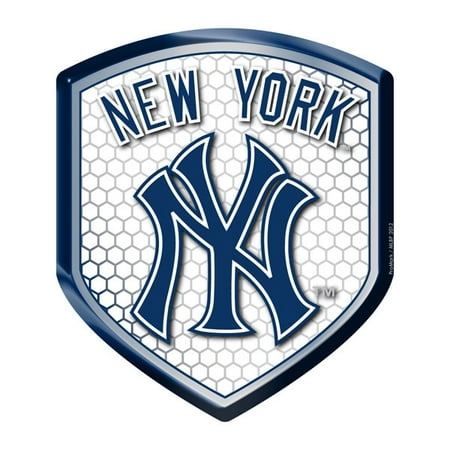 New York Yankees Official MLB 2.5 inch x 3.5 inch Reflective Car Decal ...